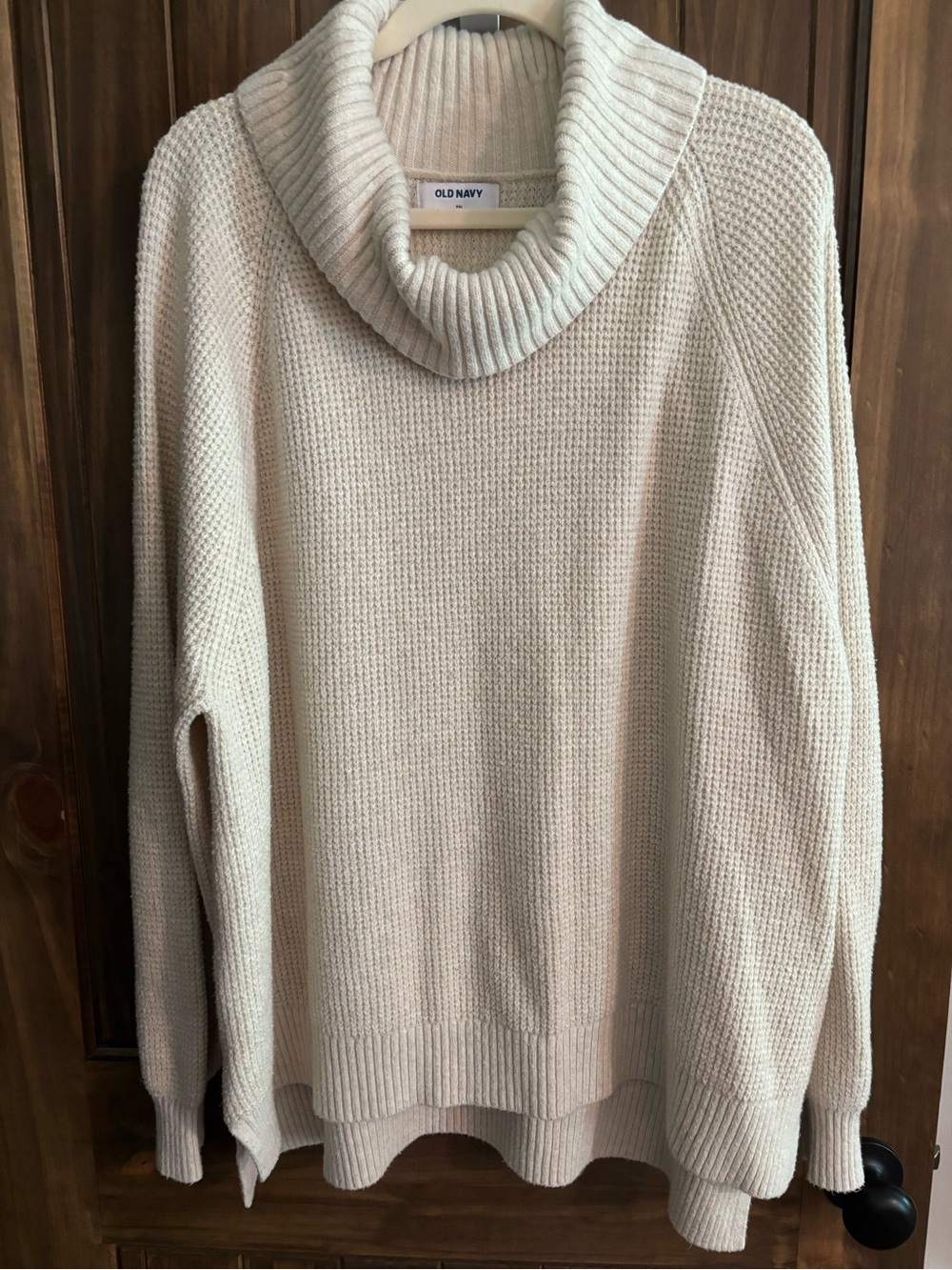 Old Navy Cream Cowl Neck Sweater XXL TALL